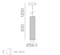 Suspension*ACB Suspension, Modrian, , Ø5,65cm, H30cm - or