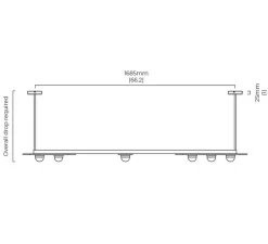 Suspension*CTO lighting Suspension, Modulo Horizontal, , LED, 2700K, L188cm, H10cm - laiton