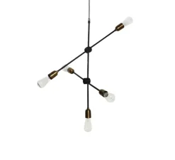 Suspension*House Doctor Suspension, Molecular, , H78cm, Ø68cm - noir, laiton