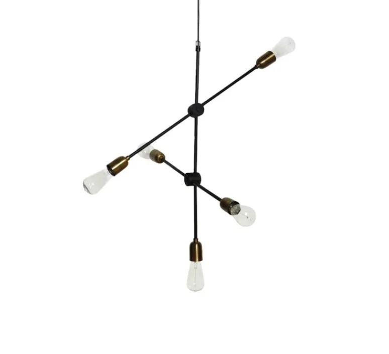 Suspension*House Doctor Suspension, Molecular, , H78cm, Ø68cm - noir, laiton