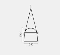 Suspension*Brokis Suspension, Mona Large, , LED, Ø38cm, H38cm - opale, chêne