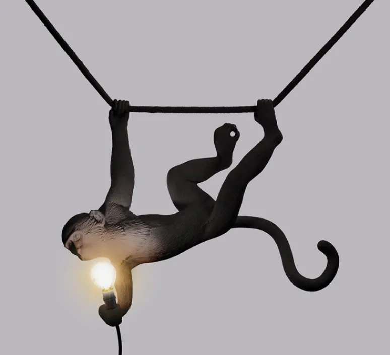 Suspension*Seletti Suspension, Monkey Swing, , IP44, L59cm, H44cm - noir, singe