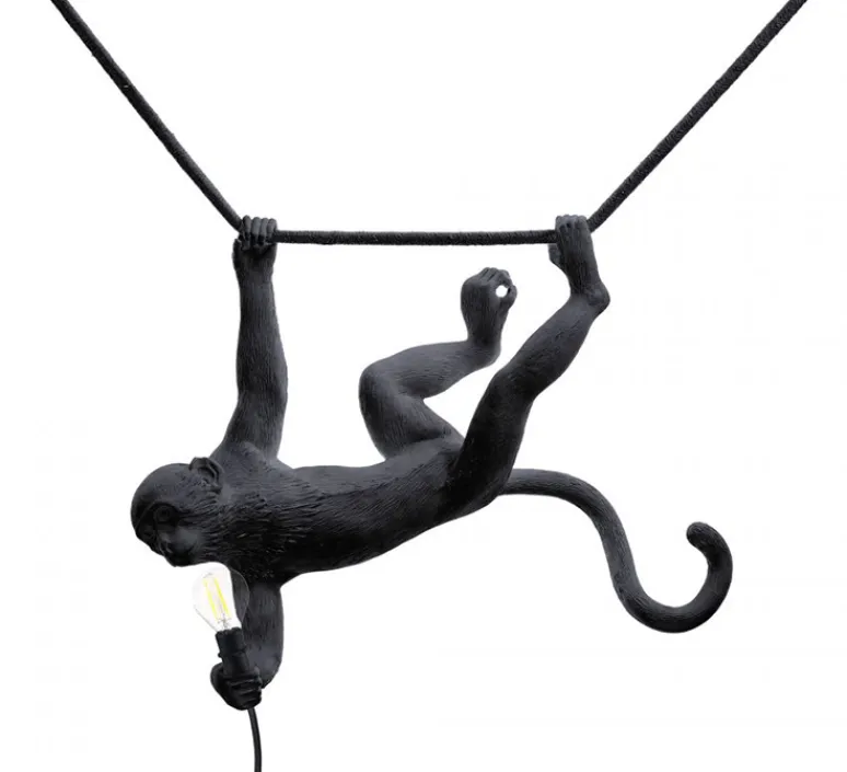 Suspension*Seletti Suspension, Monkey Swing, , IP44, L59cm, H44cm - noir, singe