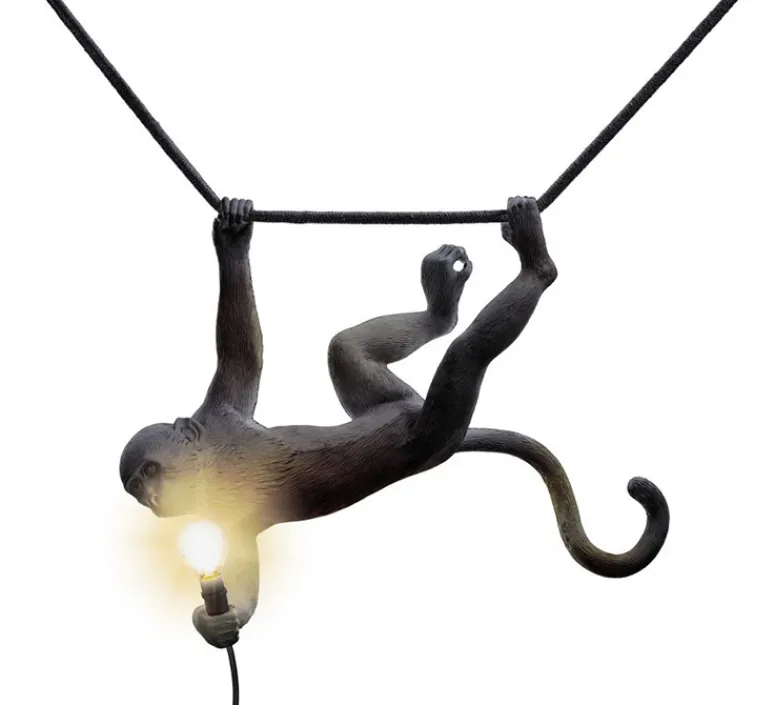 Suspension*Seletti Suspension, Monkey Swing, , IP44, L59cm, H44cm - noir, singe