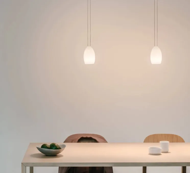 Suspension monte et baisse, Oh China, blanc brillant, LED, 2700K, 500 lm, Ø8,5cm, H13cm - GRAU