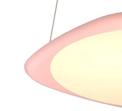 Suspension monte et baisse, Flying , rose, LED, dim, 3500K, 4800 lm, Ø58cm, H1,4cm - Grau