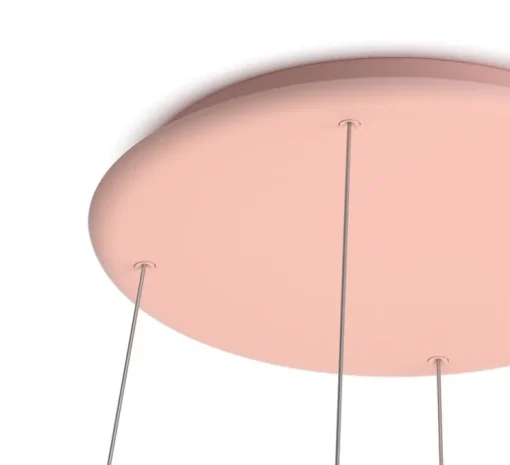 Suspension monte et baisse, Flying , rose, LED, dim, 3500K, 4800 lm, Ø58cm, H1,4cm - Grau