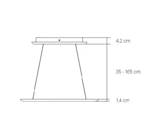 Suspension monte et baisse, Flying , rose, LED, dim, 3500K, 4800 lm, Ø58cm, H1,4cm - Grau