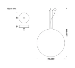 Suspension*Davide Groppi Suspension, Moon 200, , Ø200cm, H200cm - blanc
