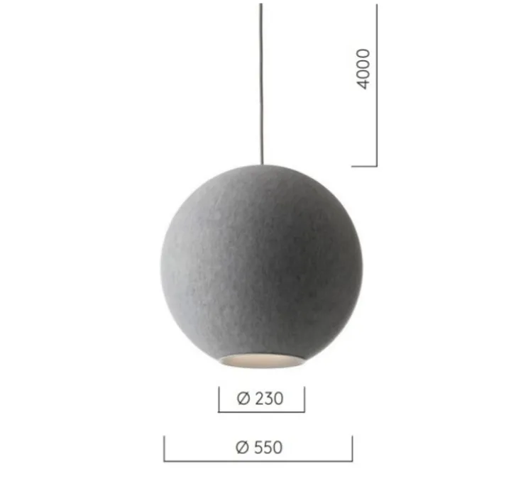 Suspension, Moon, beige, LED, dim, 2700K, 900 lm, Ø55cm, H55cm - Abstracta