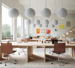 Suspension*Abstracta Suspension, Moon, , LED, dim, 2700K, 900 lm, Ø55cm, H55cm - gris clair