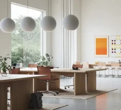 Suspension*Abstracta Suspension, Moon, , LED, dim, 2700K, 900 lm, Ø55cm, H55cm - gris clair