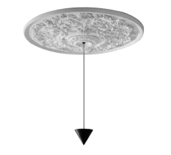 Suspension, Moonbloom 7B, blanc & noir, rosace 75cm, LED, dim, 2700k, 1821 lm, Ø11cm, H10cm - Karman
