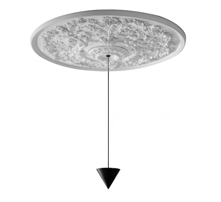 Suspension, Moonbloom 7B, blanc & noir, rosace 75cm, LED, dim, 2700k, 1821 lm, Ø11cm, H10cm - Karman