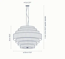 Suspension*Bover Suspension, Mos 03, , Ø120cm, H92cm - blanc