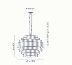 Suspension*Bover Suspension, Mos 02, , Ø90cm, H69cm - blanc