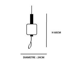 Suspension, Motus, monte et baisse, blanc, LED, dim, 2700K, 2420 lm, Ø24cm, H60cm - KDLN
