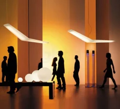 Suspension*Artemide Suspension, Mouette Asymmetric, , IP40, LED, 3000K, 8186lm, L195cm, H15cm - blanc