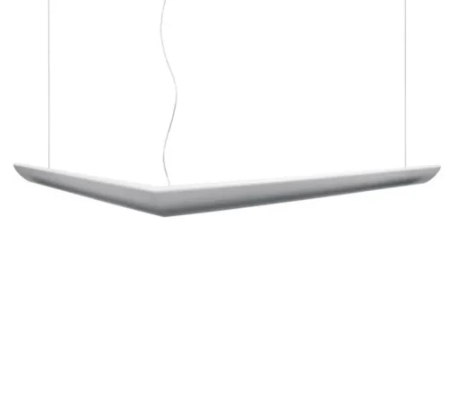 Suspension*Artemide Suspension, Mouette Asymmetric, , IP40, LED, 3000K, 8186lm, L195cm, H15cm - blanc