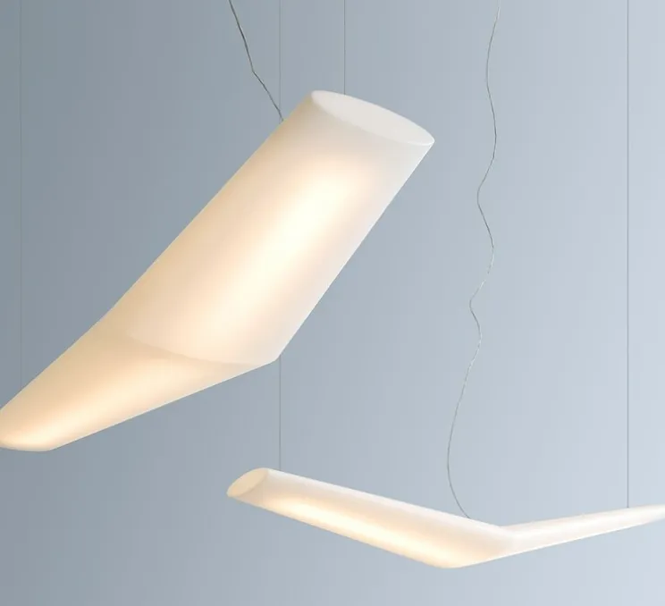 Suspension, Mouette Symmetric 2500, blanc opalin, LED, 3000K, 12215 lm, L255cm, H10cm - Artemide