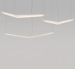 Suspension, Mouette, symétrique, non variable, blanc, IP40-20, LED, 3000K, 6107lm, L135cm, H21cm - Artemide