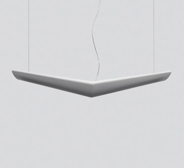 Suspension, Mouette, symétrique, non variable, blanc, IP40-20, LED, 3000K, 6107lm, L135cm, H21cm - Artemide