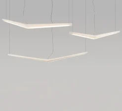 Suspension*Artemide Suspension, Mouette, , IP40-20, LED, 3000K, 12215lm, L255cm, H21cm - symétrique, non variable, blanc
