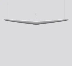 Suspension*Artemide Suspension, Mouette, , IP40-20, LED, 3000K, 12215lm, L255cm, H21cm - symétrique, non variable, blanc