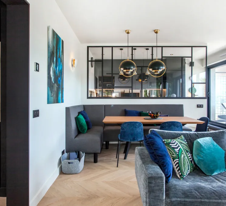 Suspension, Multi-Lite Large, noir mat et laiton, Ø36cm, H42cm, - GUBI