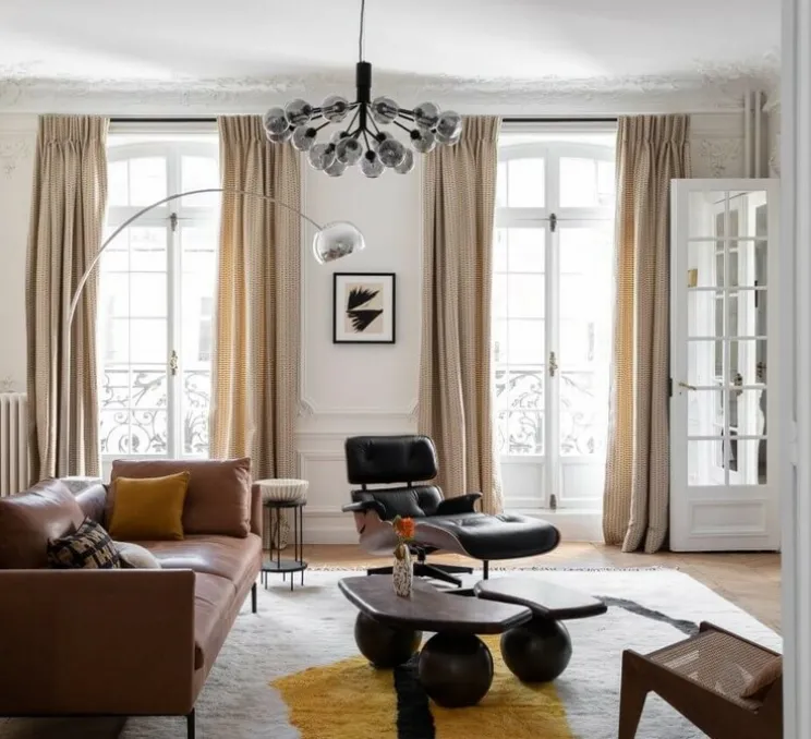 Suspension, Multi-Lite Large, noir mat et laiton, Ø36cm, H42cm, - GUBI