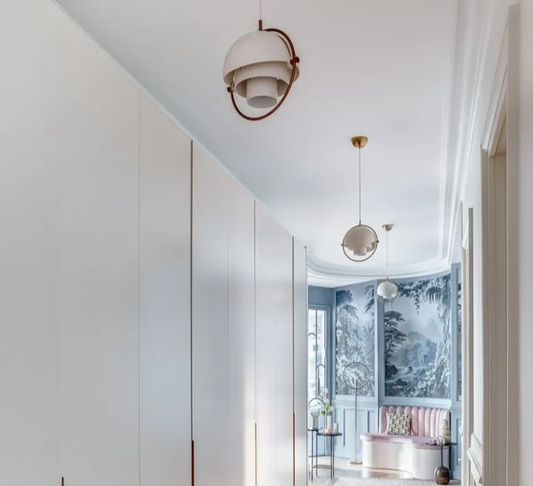 Suspension*Gubi Suspension, Multi-Lite Small, , Ø25,5cm, H28cm - blanc, laiton