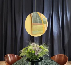 Suspension, Myra, or, LED, 3000K, 350 lm, Ø40cm, H3cm - BACCARIS