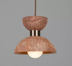 Suspension*Mullan Lighting Suspension, Nakaii, , Ø20cm, H20cm - rouge fer, laiton antique