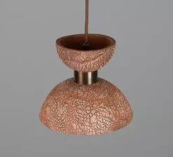 Suspension*Mullan Lighting Suspension, Nakaii, , Ø20cm, H20cm - rouge fer, laiton antique