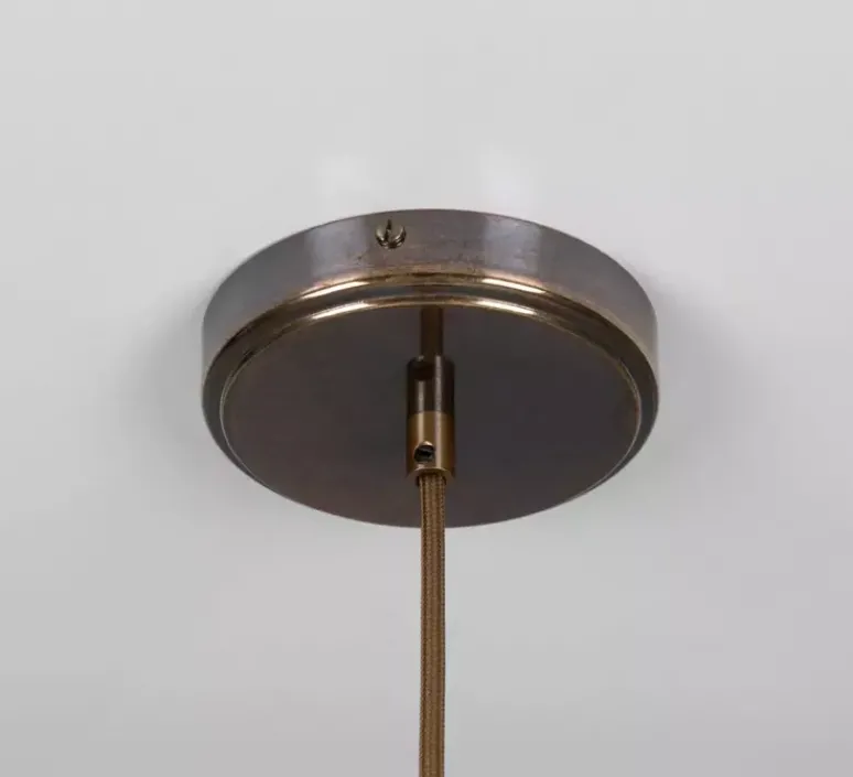 Suspension*Mullan Lighting Suspension, Nakaii, , Ø20cm, H20cm - rouge fer, laiton antique