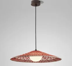 Suspension*Bover Suspension, Nans Balis S/55, , IP54, LED, dim, 2700K, 635 lm, Ø55cm, H12cm - rouge