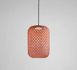 Suspension*Bover Suspension, Nans S/31.2 outdoor, , IP54, LED, dim, 2700K, 1450 lm, Ø31,5cm, H45,7cm - rouge, orange, beige