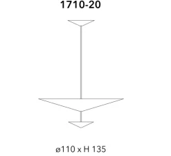 Suspension, Narciso, noir mat, LED, dim, 3000K, 1500 lm, Ø110cm, H135cm - Penta