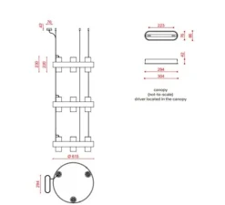 Suspension*Tooy Suspension, Nastro 563.19, coquille d'œuf, terracotta, IP40, LED, dim, 2700K, 12000 lm, Ø61,5cm, H194cm - coquille d'œuf, terracotta