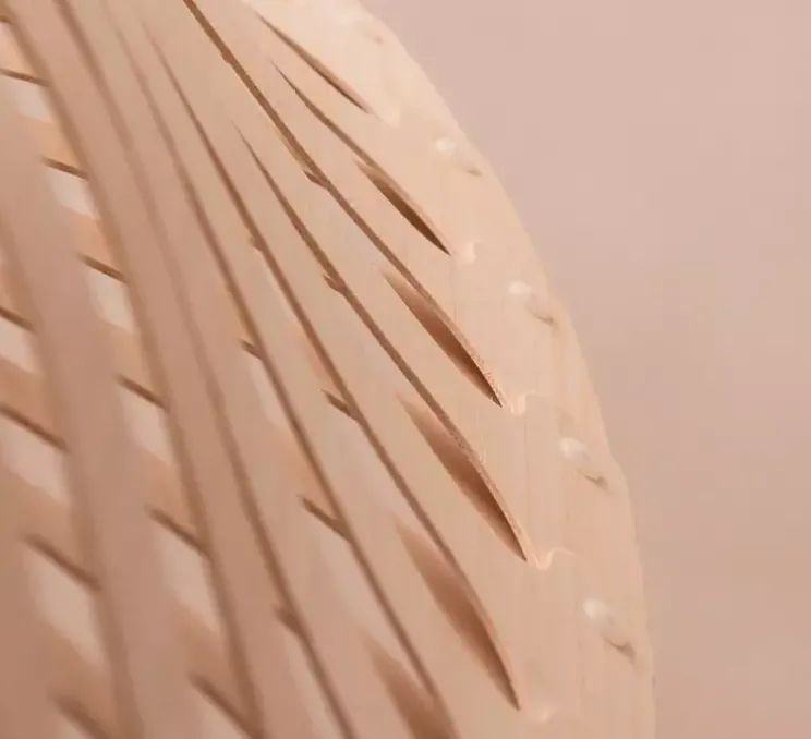 Suspension, Navicula Small, naturel, LED, dim, 2700K, L144cm, H20cm - David Trubridge