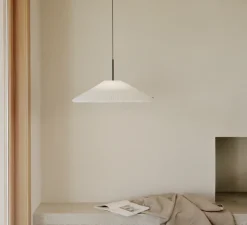 Suspension*New Works Suspension, Nebra L, , IP22, LED, 2700K, Ø90cm, H37,5cm - blanc