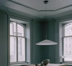 Suspension*New Works Suspension, Nebra S, , IP22, LED, 2700K, Ø75cm, H30cm - blanc