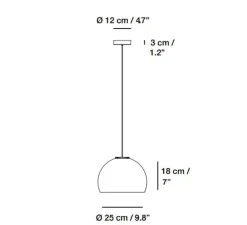 Suspension, Neil 25, albâtre, câble noir et rosace nickel mat, LED, 2700K, 910lm, Ø25cm, H18cm - Carpyen