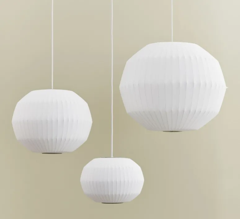 Suspension*HAY Suspension, Nelson Angled sphere Bubble S, , L36cm, H24cm - blanc cassé