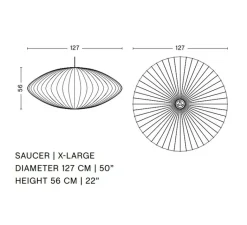 Suspension*HAY Suspension, Nelson Saucer Bubble X-Large, , Ø127cm, H56cm - blanc cassé