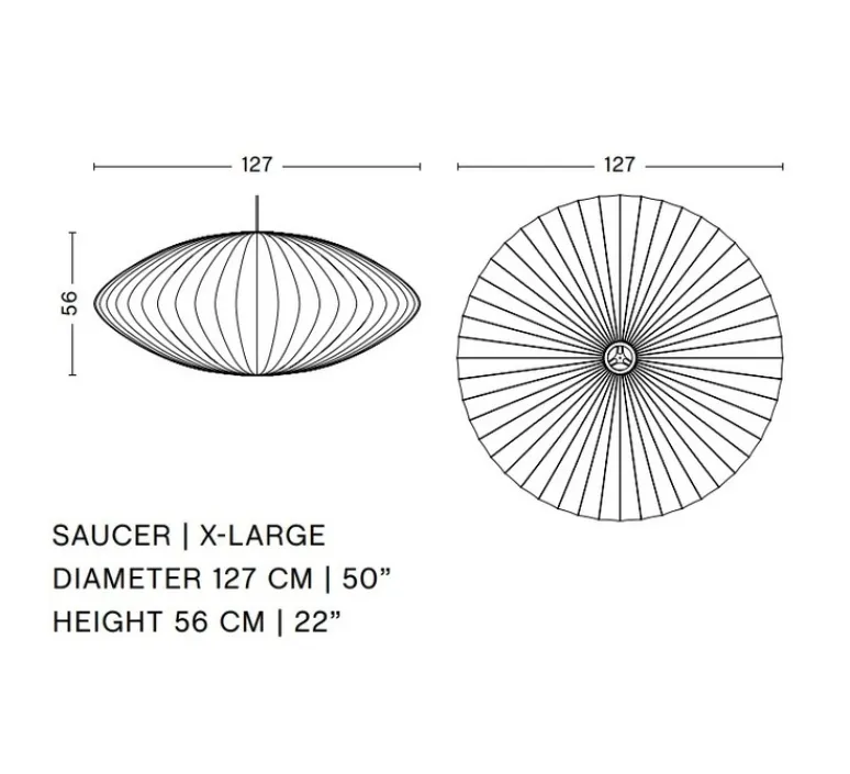 Suspension*HAY Suspension, Nelson Saucer Bubble X-Large, , Ø127cm, H56cm - blanc cassé
