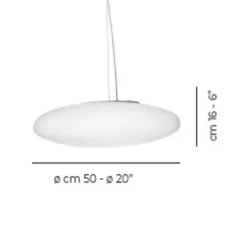 Suspension*Vistosi Suspension, Neochic SP G, , Ø50cm, H16cm - blanc
