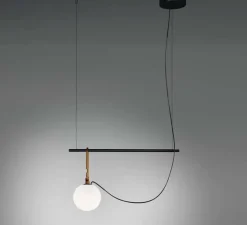Suspension*Artemide Suspension, NH S2, , L90,5cm, H40,3cm - blanc, laiton, noir