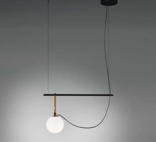 Suspension*Artemide Suspension, NH S2, , L90,5cm, H40,3cm - blanc, laiton, noir