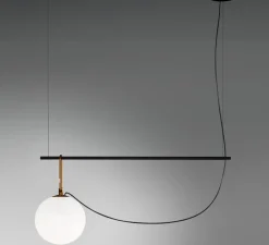 Suspension*Artemide Suspension, NH S1, , L58cm, H40,3cm - blanc, laiton, noir
